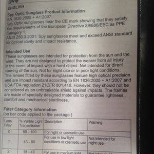 Additional pics of Dirty Mo sunglasses paperwork