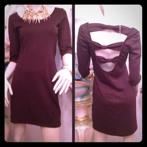 Brown Dress with the Three Peep Hole at the Back