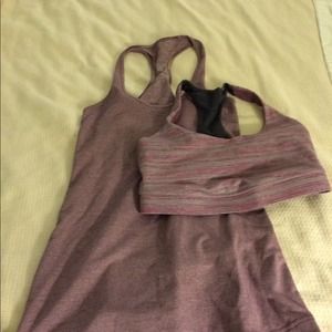 Lululemon tank and sports bra