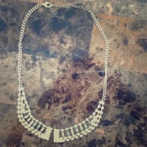 Faux diamond neckless .