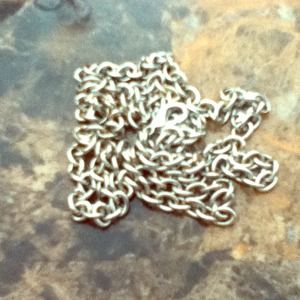 Silver plated chain.