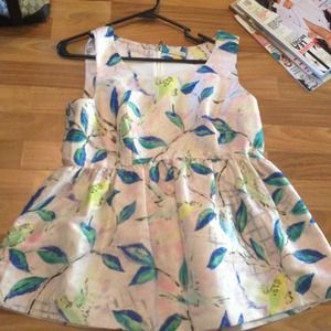 Leifsdottir Metallic floral peplum top