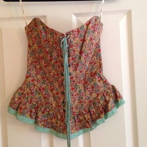 Betsey Johnson Floral corset top!!