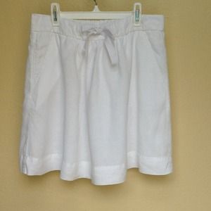 White linen skirt