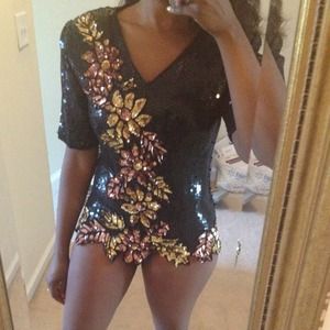 Vintage sequin beaded top!!