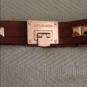 Michael Kors Gold Buckle Belt