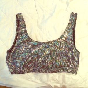 Holographic Crop Top