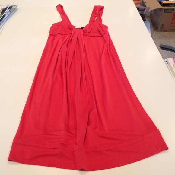 DVF daytime solid coral dress