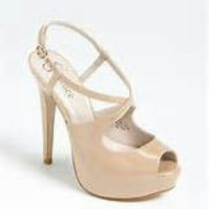 Brand new nude platform sandals