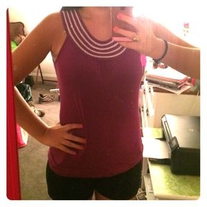 Purple scoop neck top