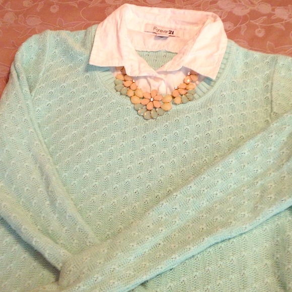 Sweater with sewn in collar!