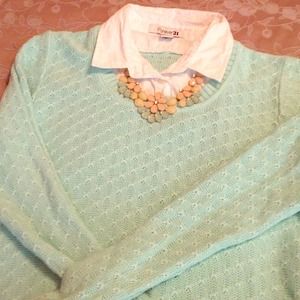 Sweater with sewn in collar!