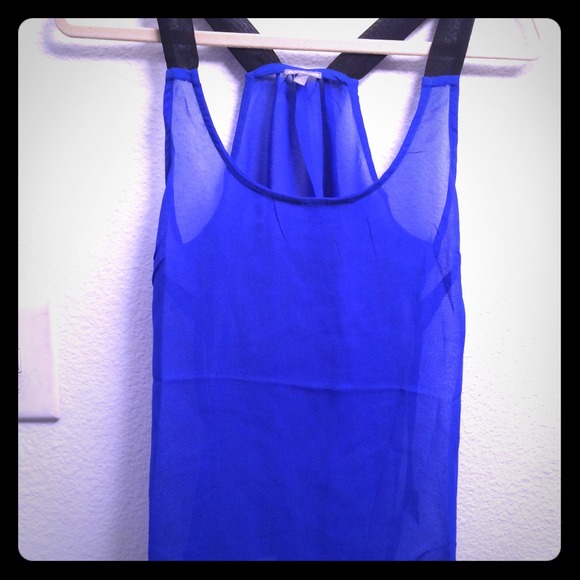 Royal Blue Charlotte Russe Top - Picture 1 of 3