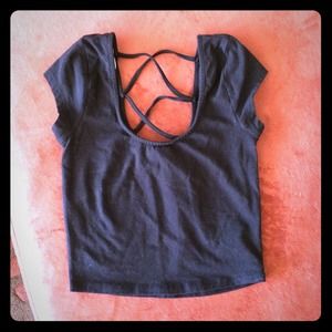 Cute black crop top