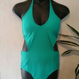 Forever 21 plus size green one 1 piece bathing