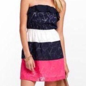 EUC Lilly Pulitzer Color Block Anchor Dress