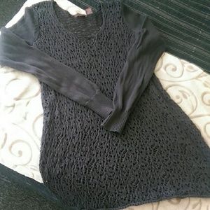 Gray knit sweater