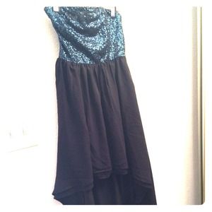 Hi-Low Sequin Dress
