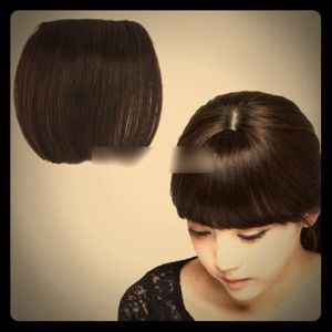 Dk Brown Clip-in Extensions Hair Bangs. Never worn