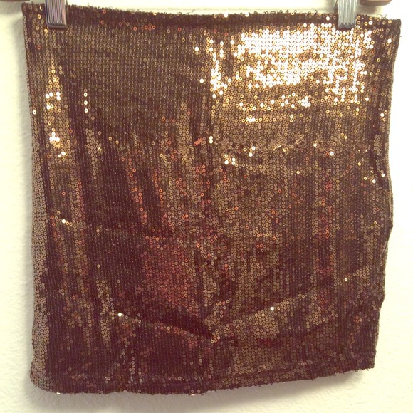Bronze Sequin Skirt