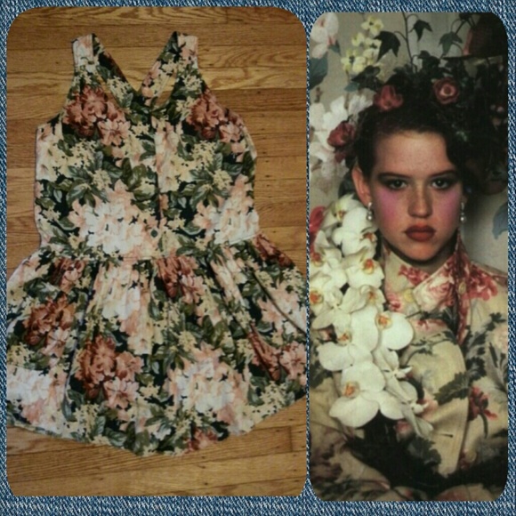 Vintage Floral Sundress Size L