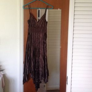 Brown silky Express dress