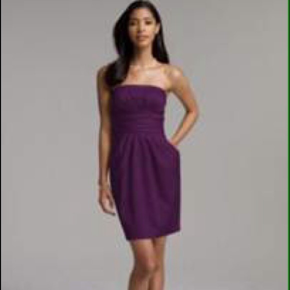Plum short tulip bridesmaid dress for @snbarnes