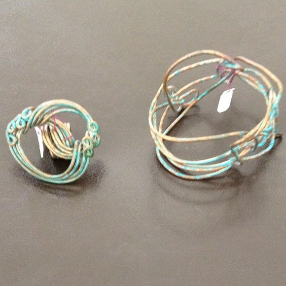 Hand made by Darryl Roach. Ring and bracelet.
