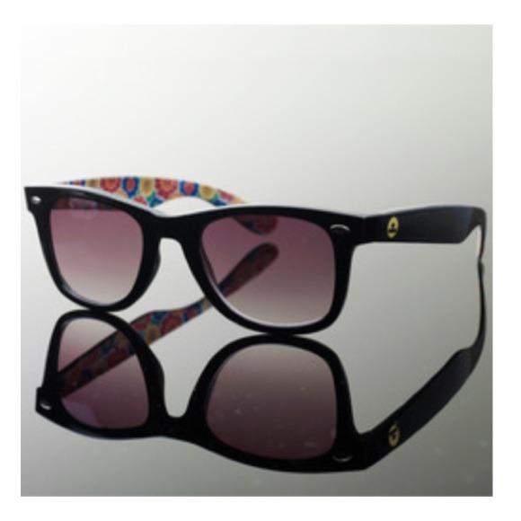 Big Buddha black wayfarers with floral insides