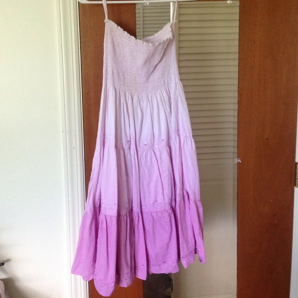 Pink purple ombré tube sundress