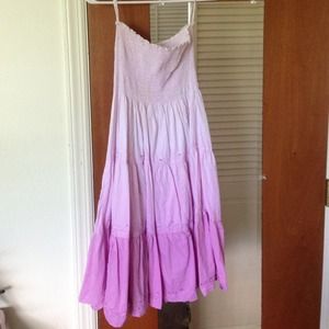 Pink purple ombré tube sundress