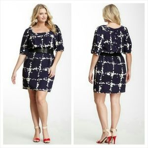 Jessica Simpson Belted Printed Blouson