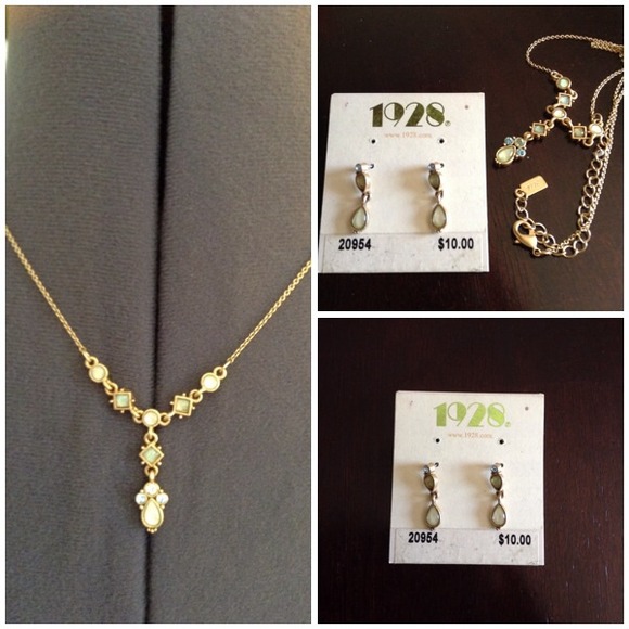 1928 Jewelry - 1928 Necklace & Earrings Set