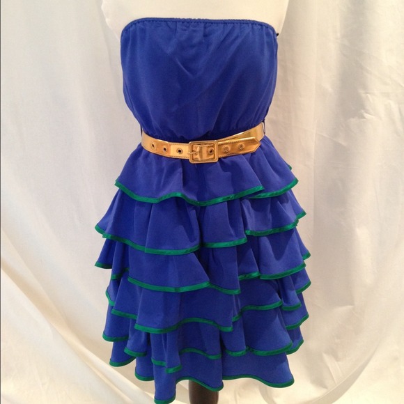 Meghan Los Angeles Ruffle Tiered Party Dress