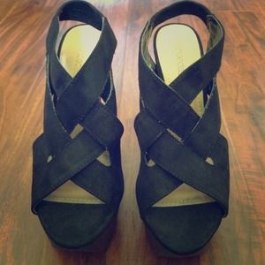 Black Wedge Shoes