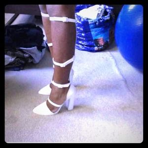 Asos new white gladiator pumps!!