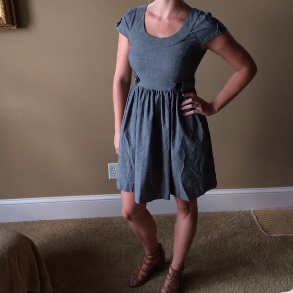 Kensie Dresses & Skirts - Chambray style dress with cap sleeves