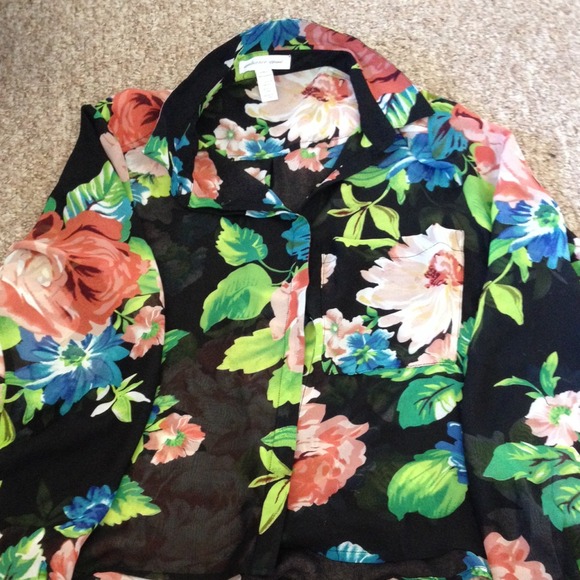 Sheer tropical top!