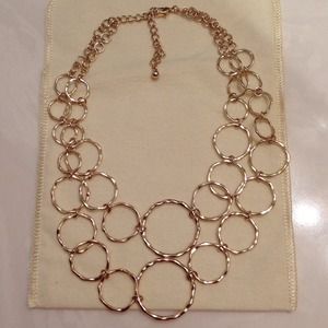 Gold ring necklace