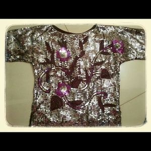 "SOLD" Vintage Sequin Top