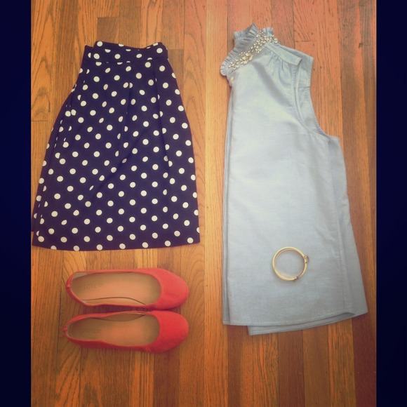 J. Crew Polka Dot Skirt