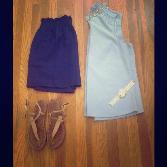 J. Crew Jewel-Collar Oxford Shell