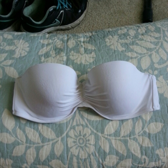 Victoria's Secret White Bandeau Bikini Top