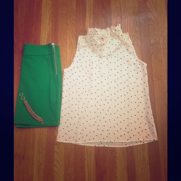 *7/23 HP* J. Crew Teagan Polka Dot Popover