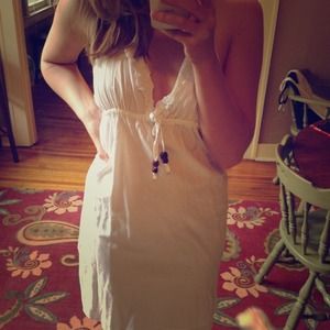 Cute, white sun dress.