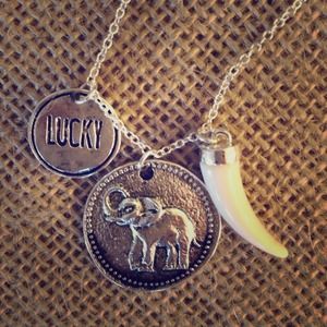 Inspirational Elephant 'lucky' pendant necklace