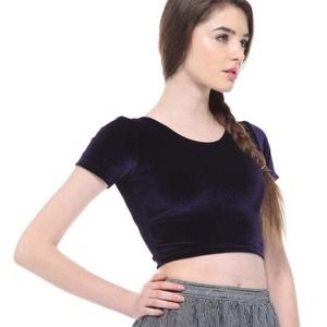 velvet AA crop top