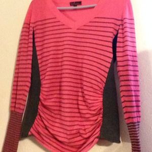 Pink and grey striped sweater.Not For Sale.!