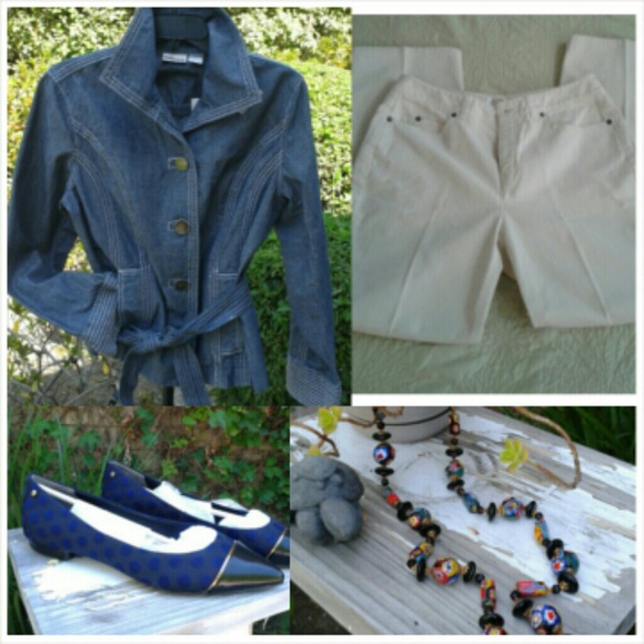 Belted Chambray Jacket - Picture 2 of 4