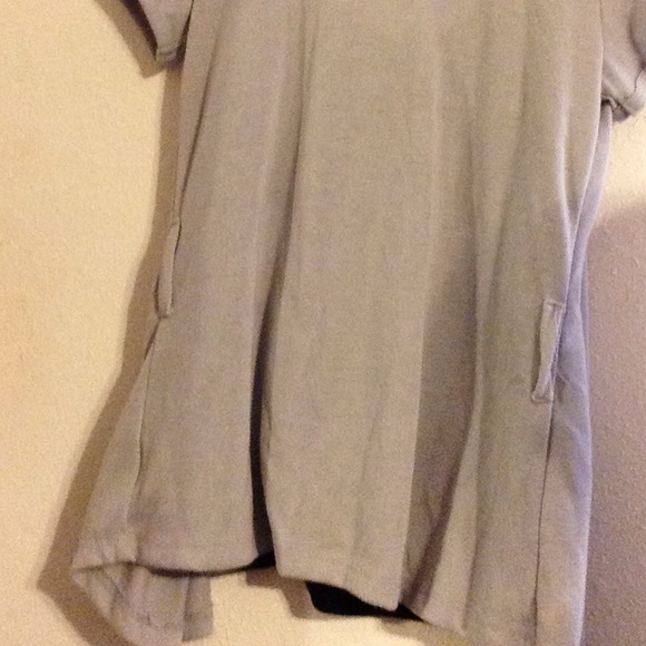 Black shirt with grey cardigan. - Picture 2 of 2